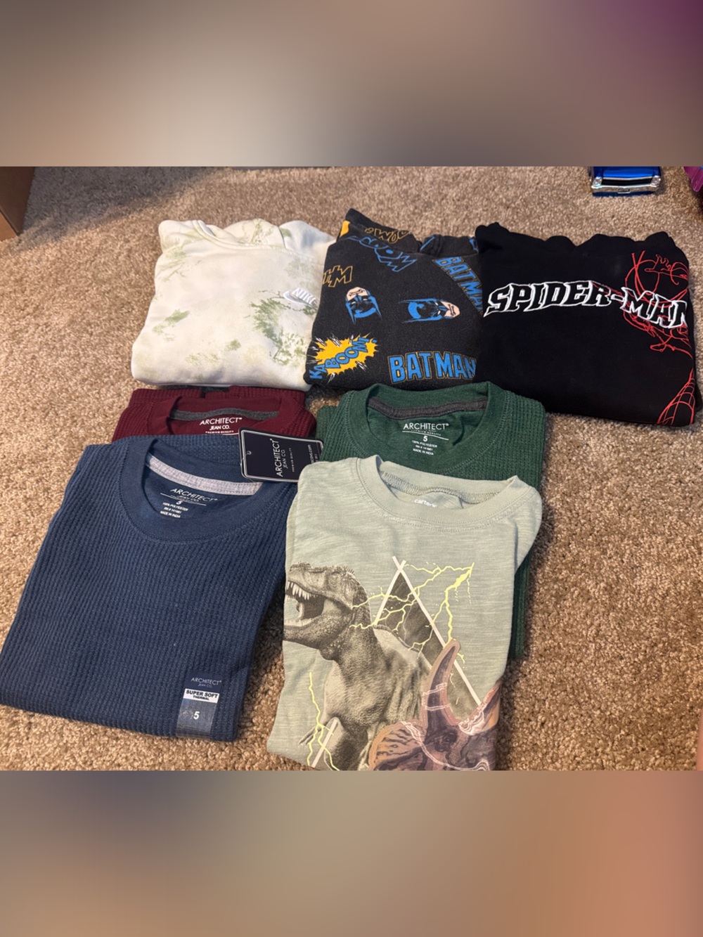 Assorted Boys Graphic & Solid Tees, and Sweatshirts Blue, Green, Black, Maroon